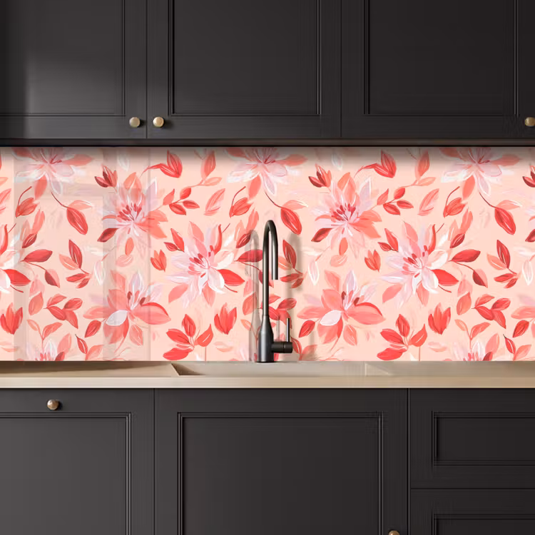 Keuken achterwand - Botanisch - Bloemen - Rood — 6