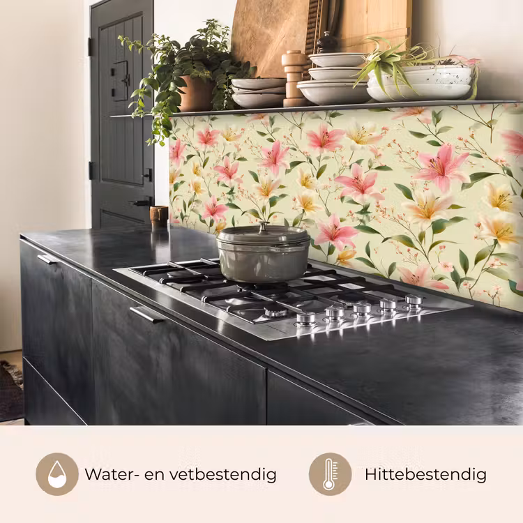 Keuken achterwand - Lelies - Sereen - Kleurrijk — 3
