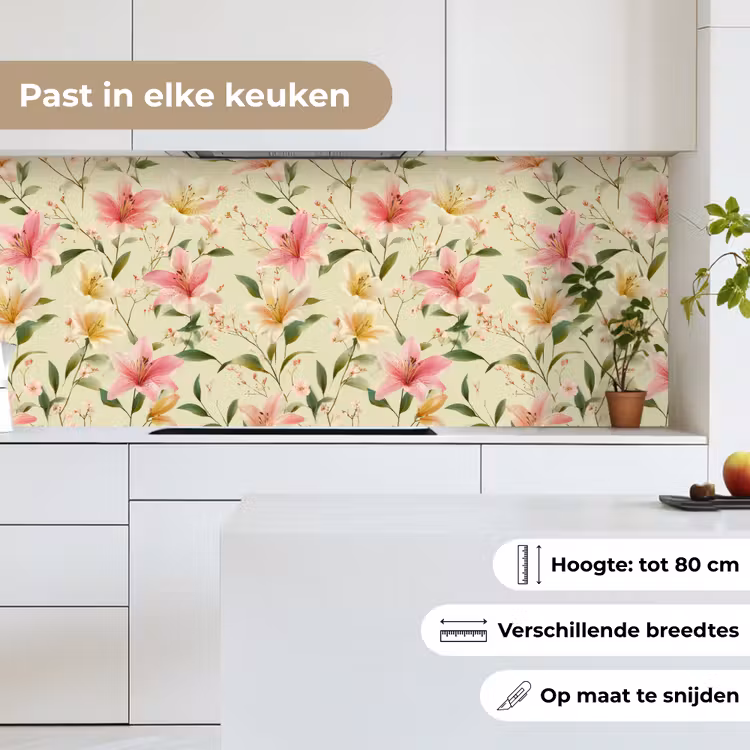 Keuken achterwand - Lelies - Sereen - Kleurrijk — 4