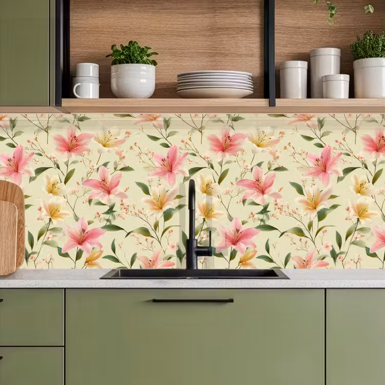 Keuken achterwand - Lelies - Sereen - Kleurrijk — 5