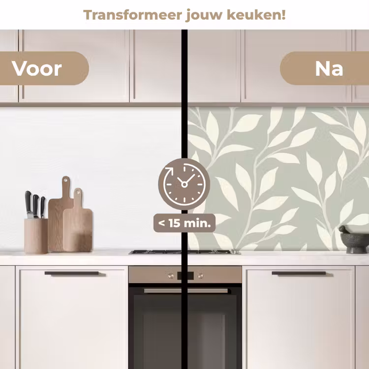 Keuken achterwand - Minimalistisch - Patroon - Groen — 2
