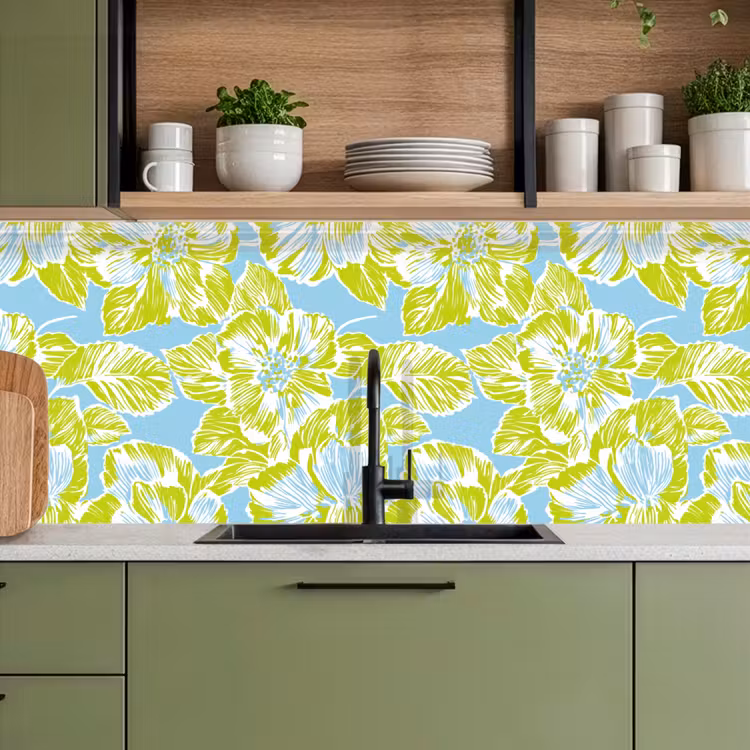 Keuken achterwand - Modern - Bloemen - Groen — 5