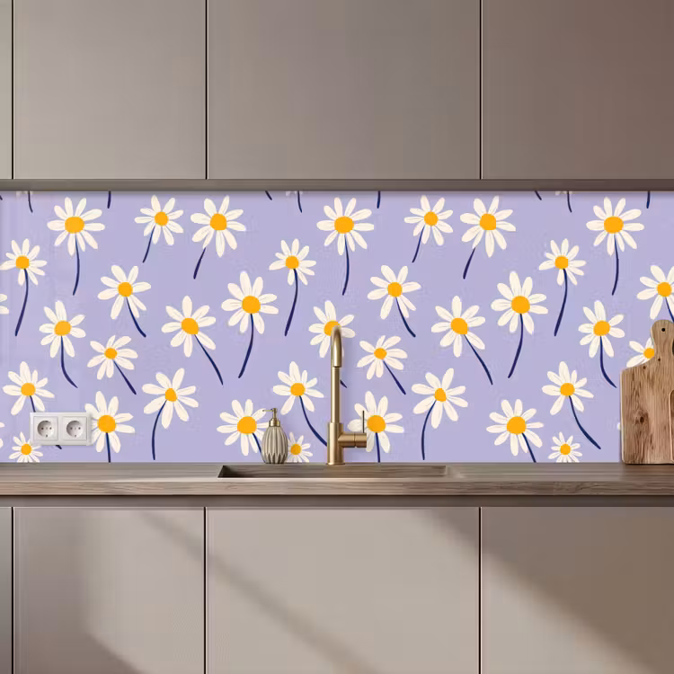 Keuken achterwand - Modern - Madelief - Paars — 1