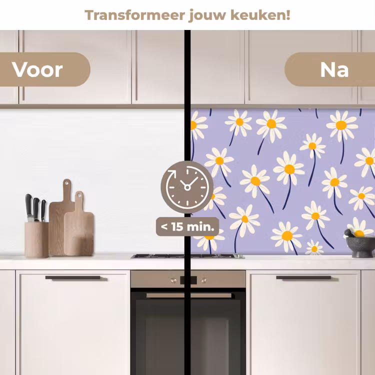 Keuken achterwand - Modern - Madelief - Paars — 2