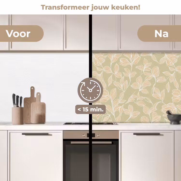 Keuken achterwand - Organisch - Subtiel - Groen — 2