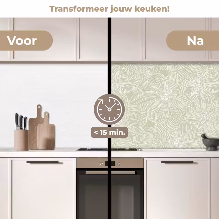 Keuken achterwand - Sereen - Bloemen - Groen — 2