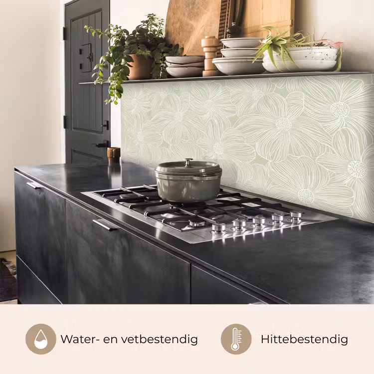 Keuken achterwand - Sereen - Bloemen - Groen — 3