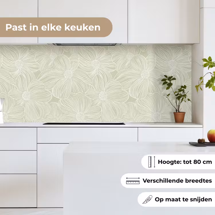 Keuken achterwand - Sereen - Bloemen - Groen — 4