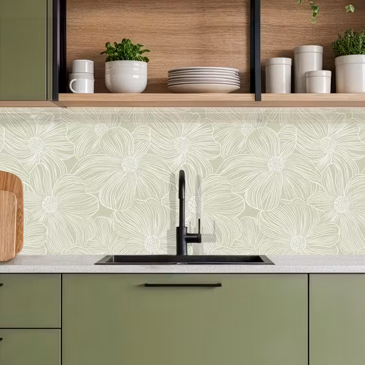 Keuken achterwand - Sereen - Bloemen - Groen — 5