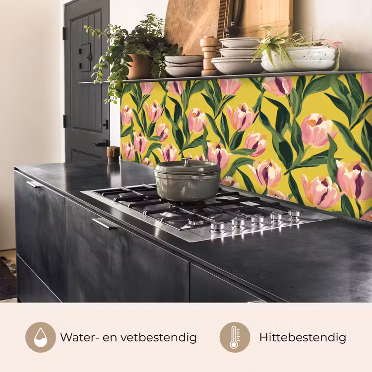 Keuken achterwand - Tulpen - Botanisch - Geel — 3