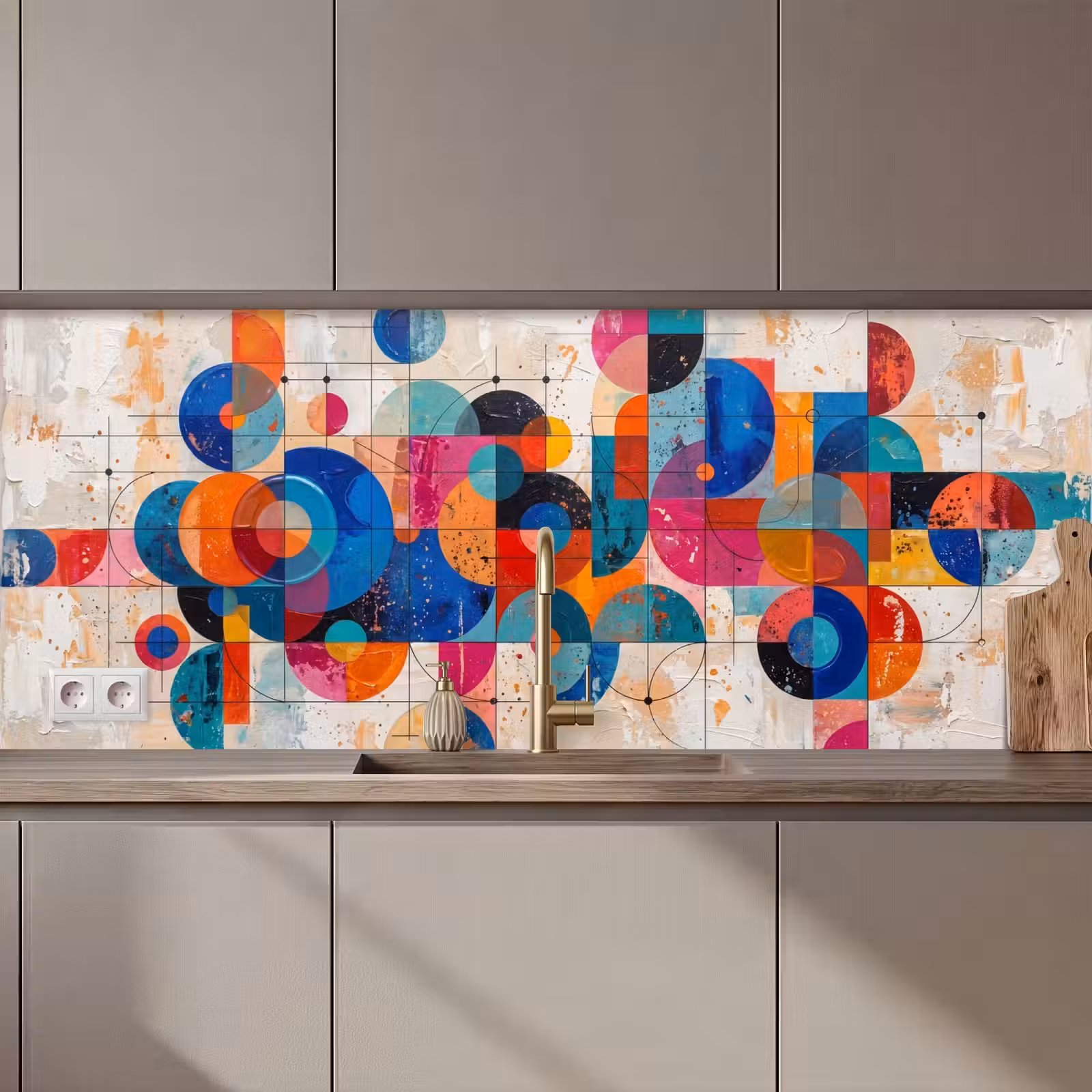 Keuken achterwand - Kunst - Geometrisch - Abstract - Kleurrijk — 1