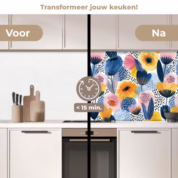 Keuken achterwand - Creatief - Patroon - Kleurrijk — 2
