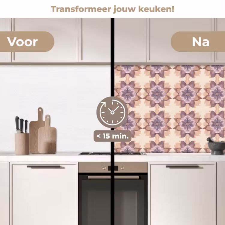 Keuken achterwand - Klassiek - Patroon - Paars — 2