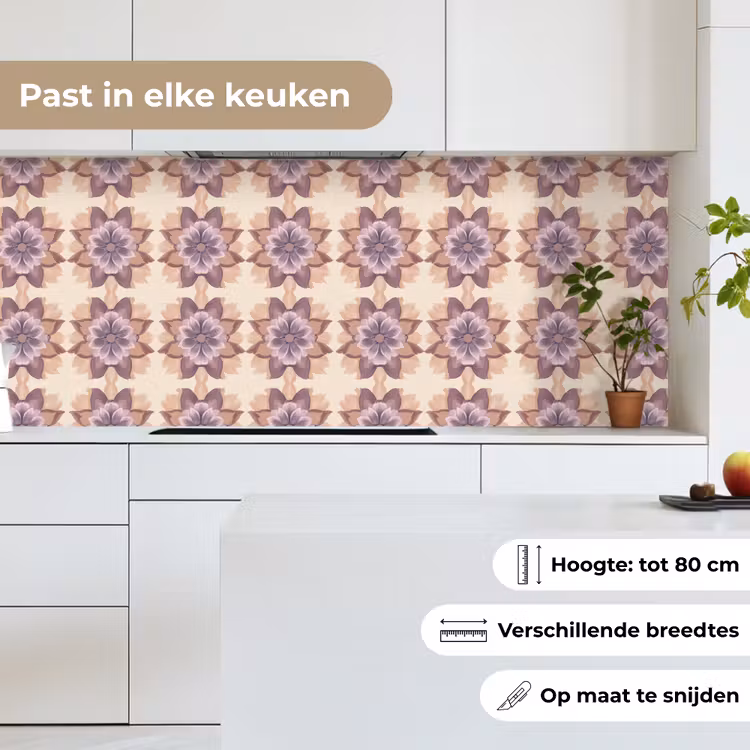 Keuken achterwand - Klassiek - Patroon - Paars — 4