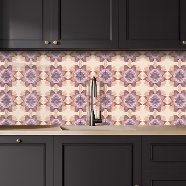 Keuken achterwand - Klassiek - Patroon - Paars — 6