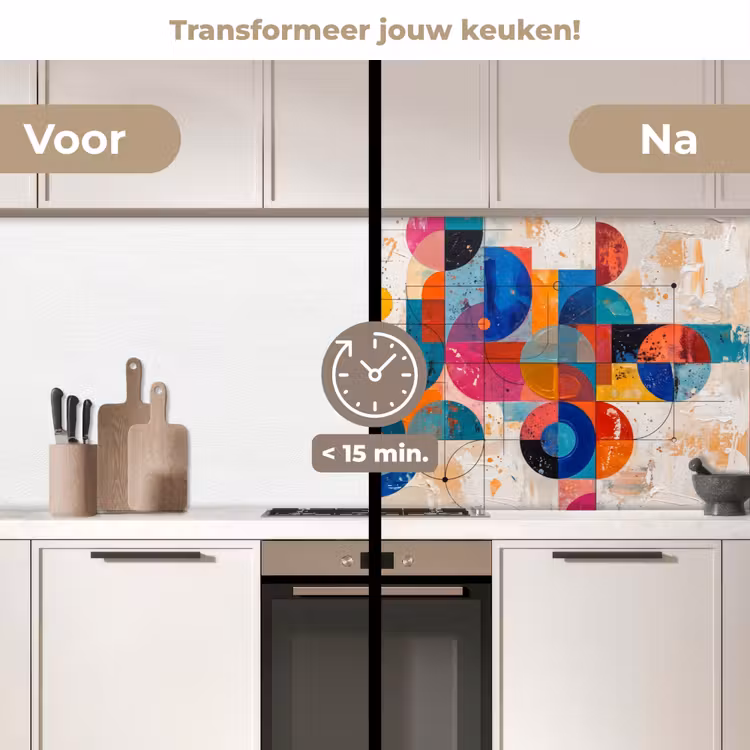 Keuken achterwand - Kunst - Geometrisch - Abstract - Kleurrijk — 2