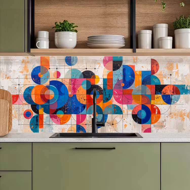 Keuken achterwand - Kunst - Geometrisch - Abstract - Kleurrijk — 5