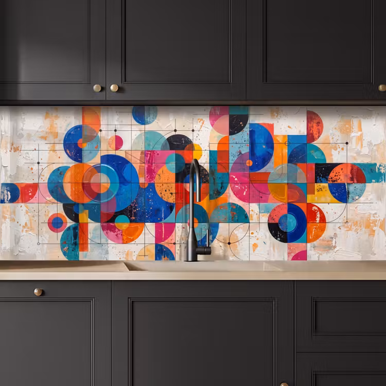 Keuken achterwand - Kunst - Geometrisch - Abstract - Kleurrijk — 6