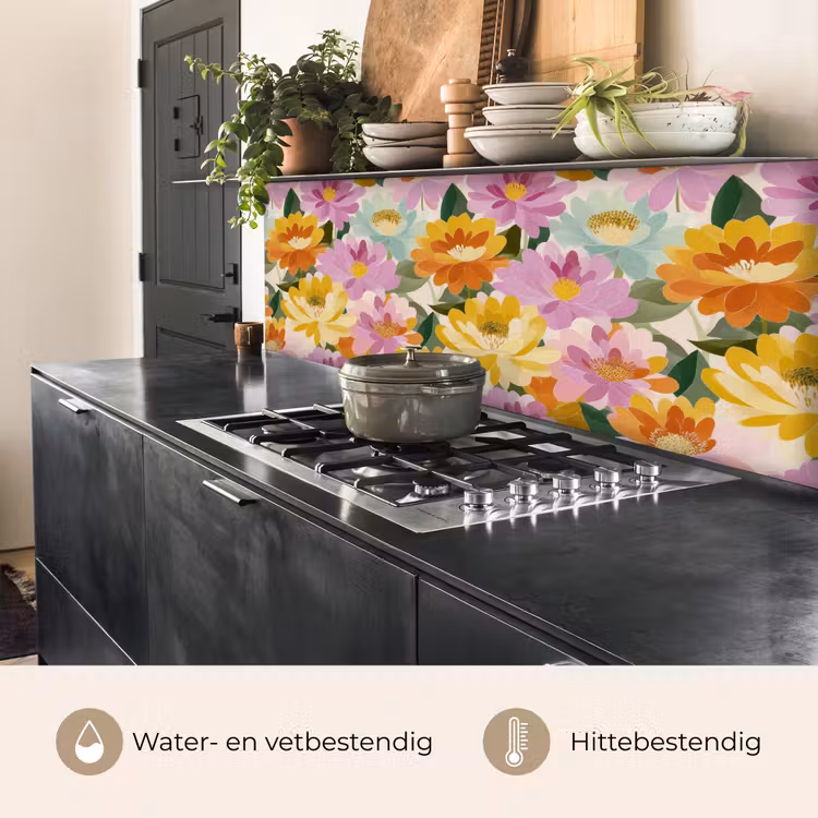 Keuken achterwand - Lelies - Aquarel - Pastel — 3