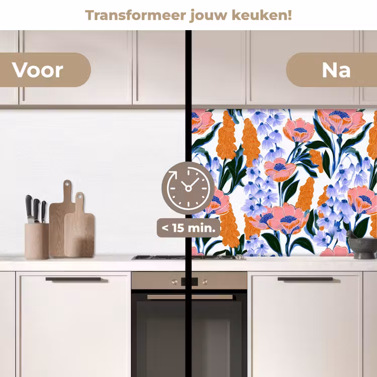 Keuken achterwand - Patroon - Aquarel - Kleurrijk — 2