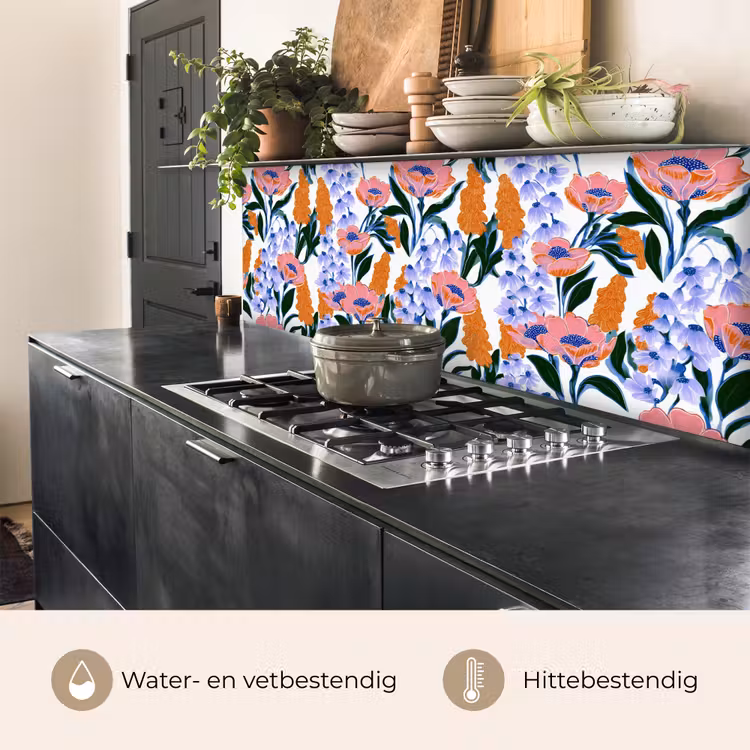 Keuken achterwand - Patroon - Aquarel - Kleurrijk — 3