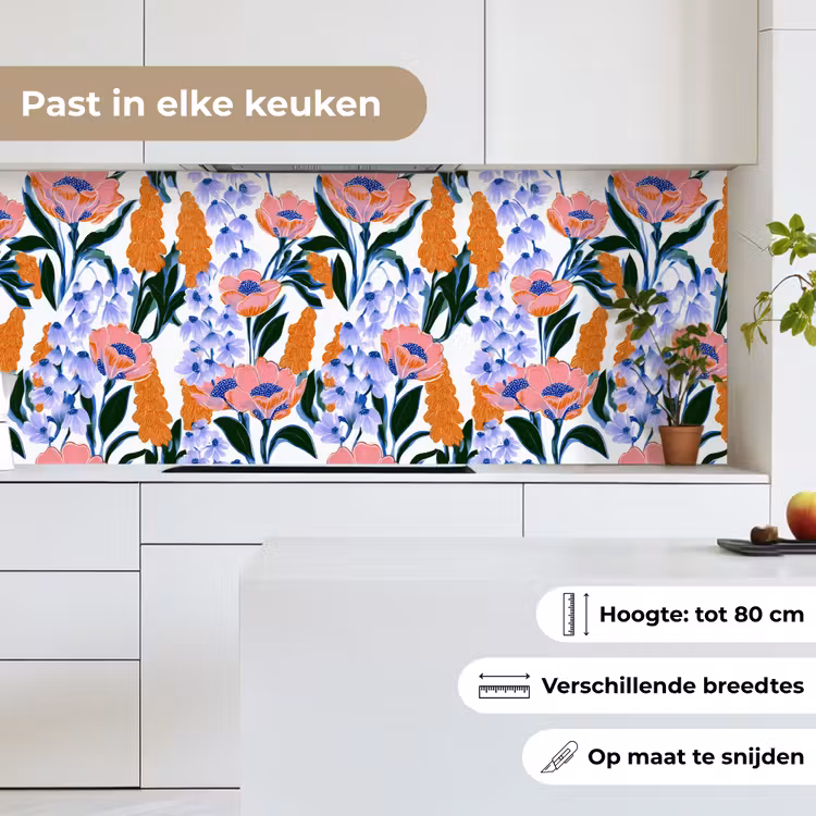 Keuken achterwand - Patroon - Aquarel - Kleurrijk — 4