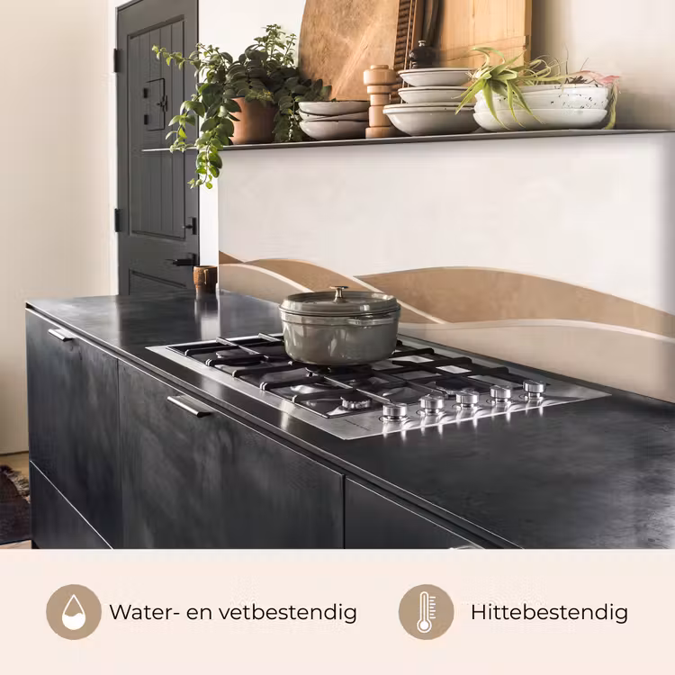 Keuken achterwand - Abstract - Golven - Modern - Beige — 3