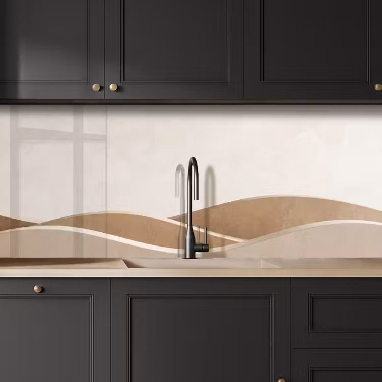 Keuken achterwand - Abstract - Golven - Modern - Beige — 6