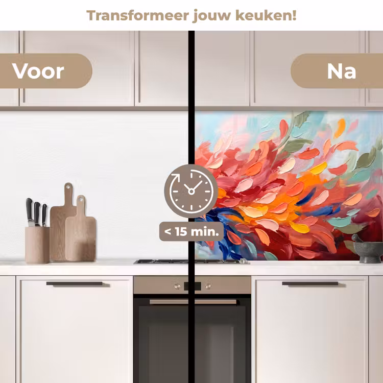 Keuken achterwand - Bloemen - Abstract - Kunst - Modern — 2