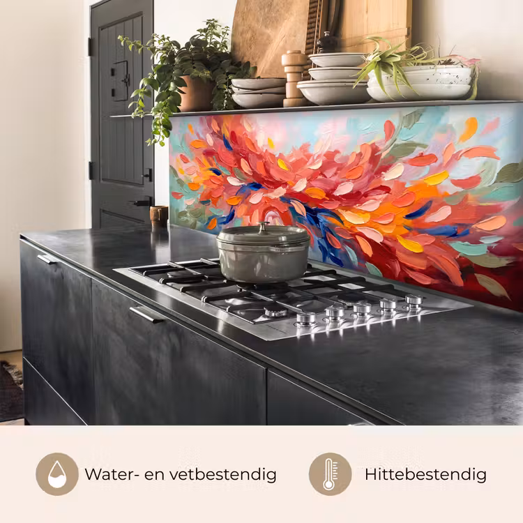Keuken achterwand - Bloemen - Abstract - Kunst - Modern — 3