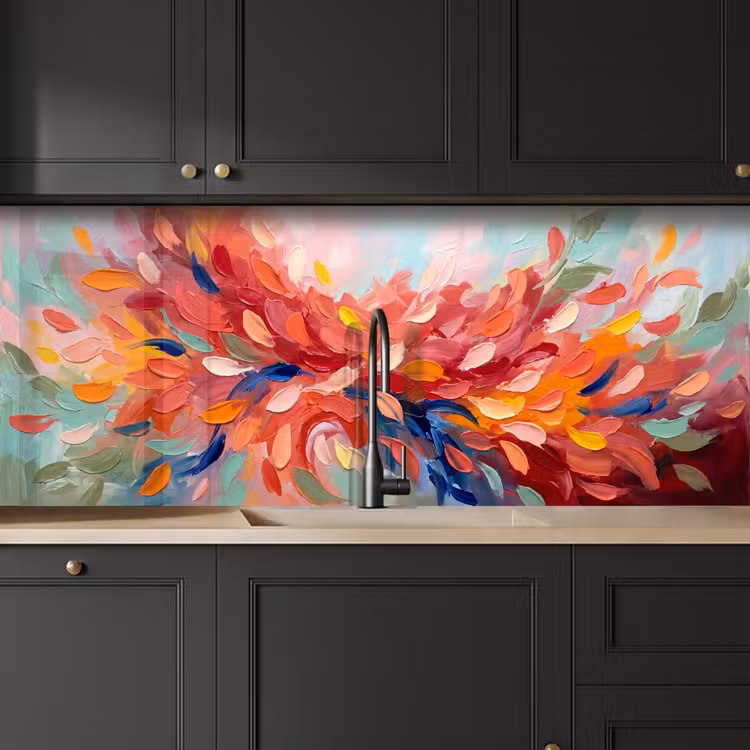 Keuken achterwand - Bloemen - Abstract - Kunst - Modern — 6