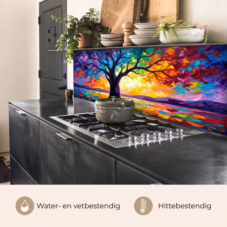Keuken achterwand - Boom - Landschap - Natuur - Abstract - Kleurrijk — 3