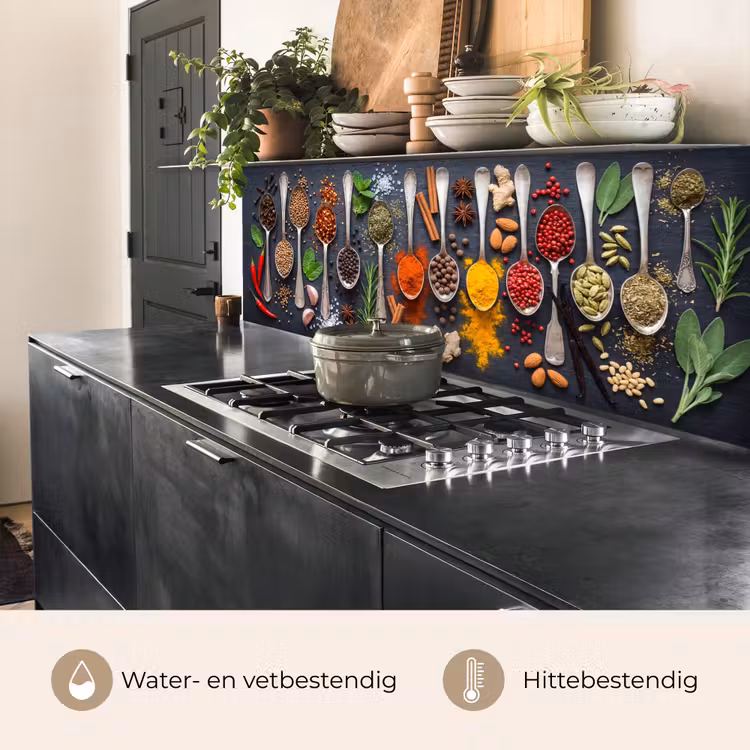 Keuken achterwand - Kruiden - Lepels - Culinair - Kleurrijk - Sfeervol — 3