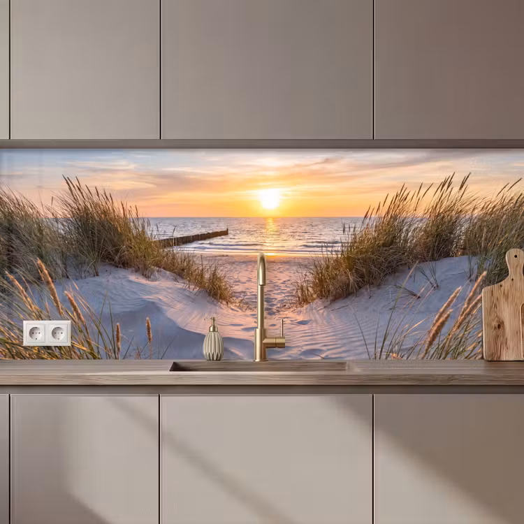 Keuken achterwand - Strand - Zonsondergang - Natuur - Landschap — 1