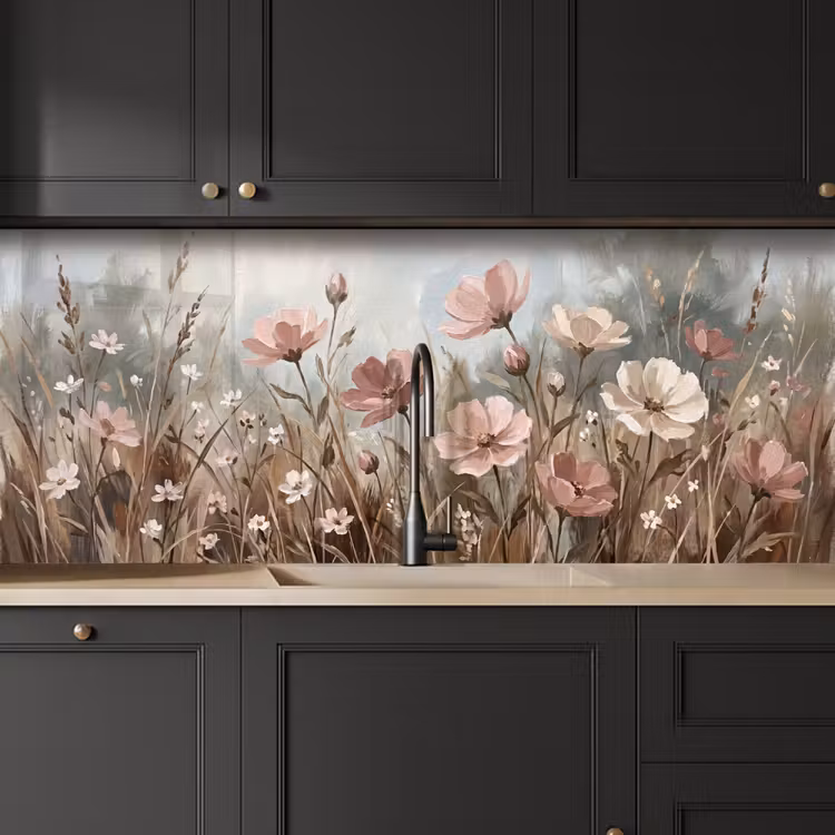 Keuken achterwand - Bloemen - Botanisch - Schilderij - Pastel - Rustiek — 6