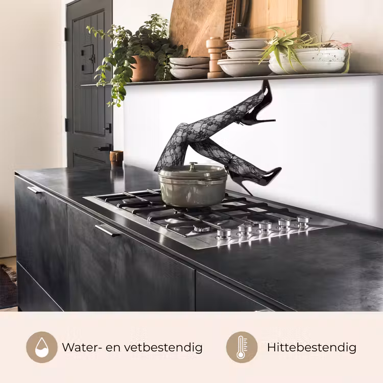 Keuken achterwand - Benen - Kant - Hakken - Zwart - Wit - Uitdagend — 3