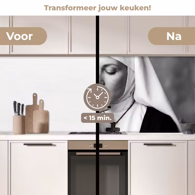 Keuken achterwand - Non - Roken - Portret - Zwart - Wit - Rebels — 2