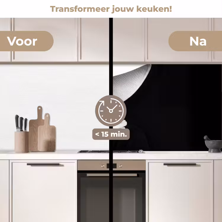 Keuken achterwand - Vrouw - Hoed - Hand - Zwart - Wit - Klassiek — 2