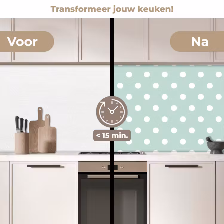 Keuken achterwand - Klassiek - Polka - Groen — 2