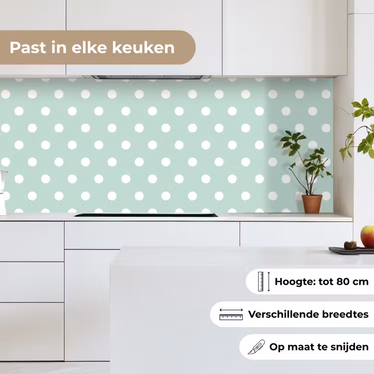 Keuken achterwand - Klassiek - Polka - Groen — 4