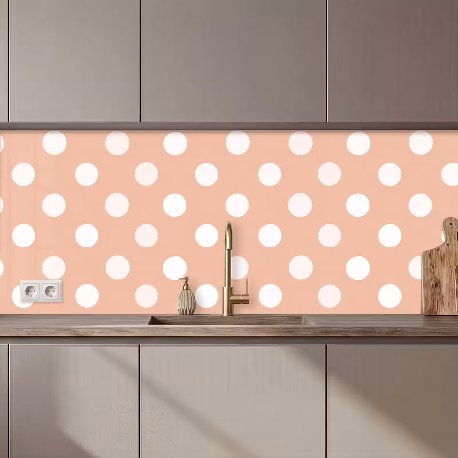 Keuken achterwand - Klassiek - Polka - Perzik — 1