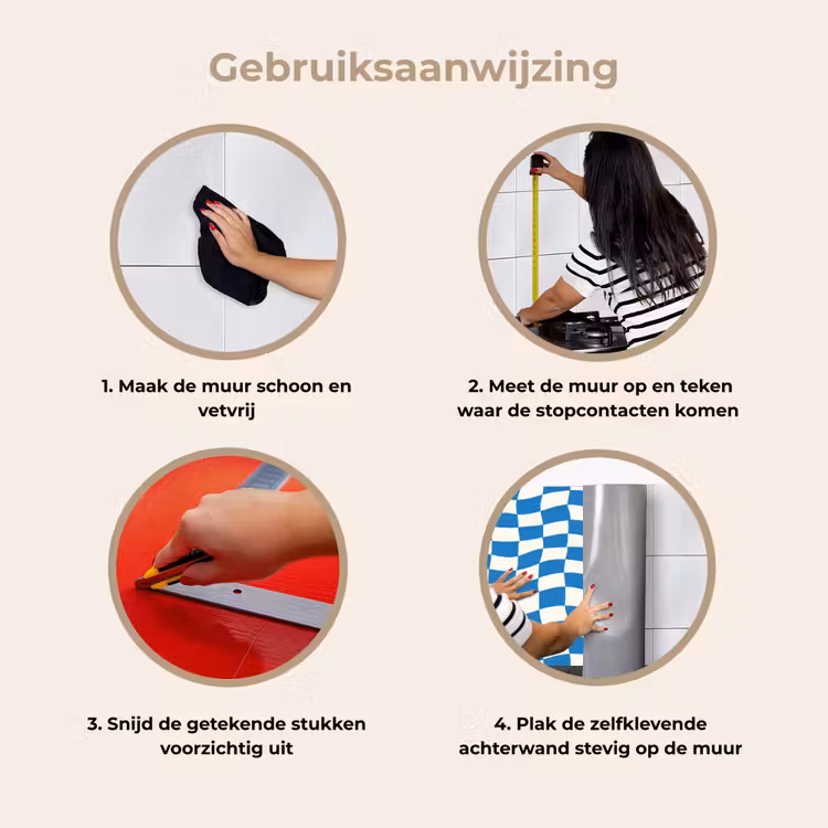 Keuken achterwand - Golvend - Patroon - Blauw — 7