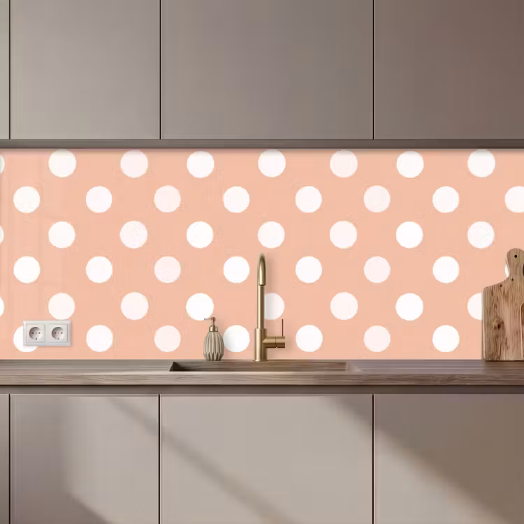 Keuken achterwand - Klassiek - Polka - Perzik — 1