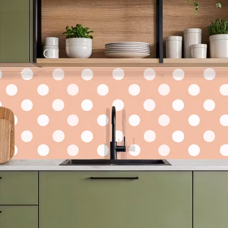 Keuken achterwand - Klassiek - Polka - Perzik — 5
