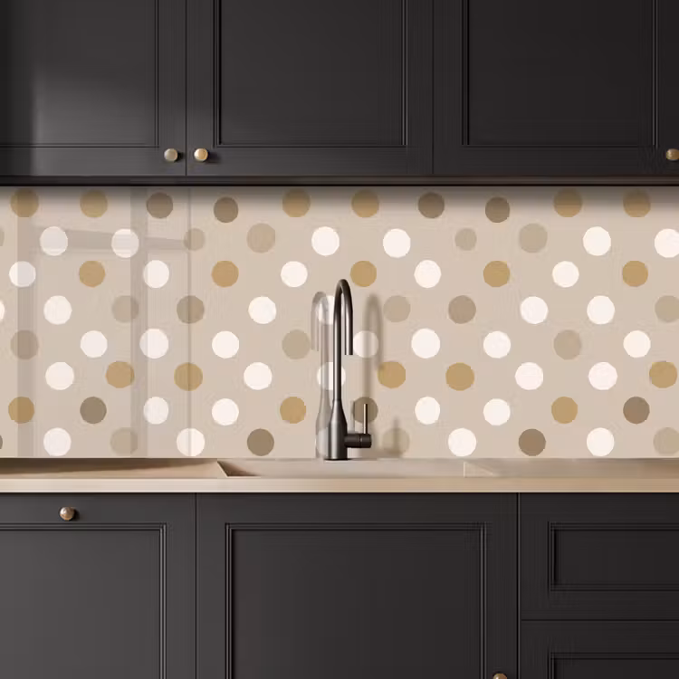 Keuken achterwand - Polka - Dots - Beige — 6