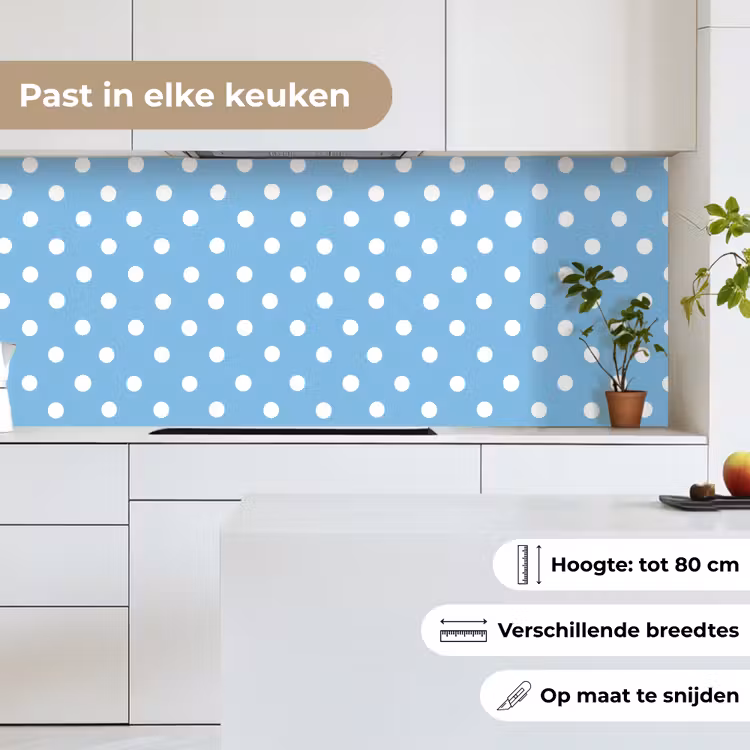 Keuken achterwand - Polka - Dots - Blauw — 4