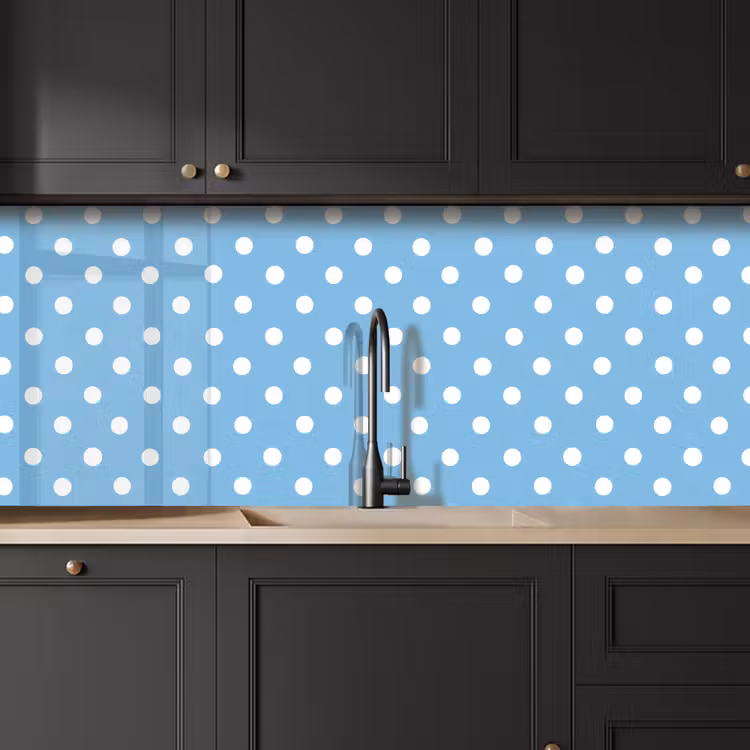 Keuken achterwand - Polka - Dots - Blauw — 6
