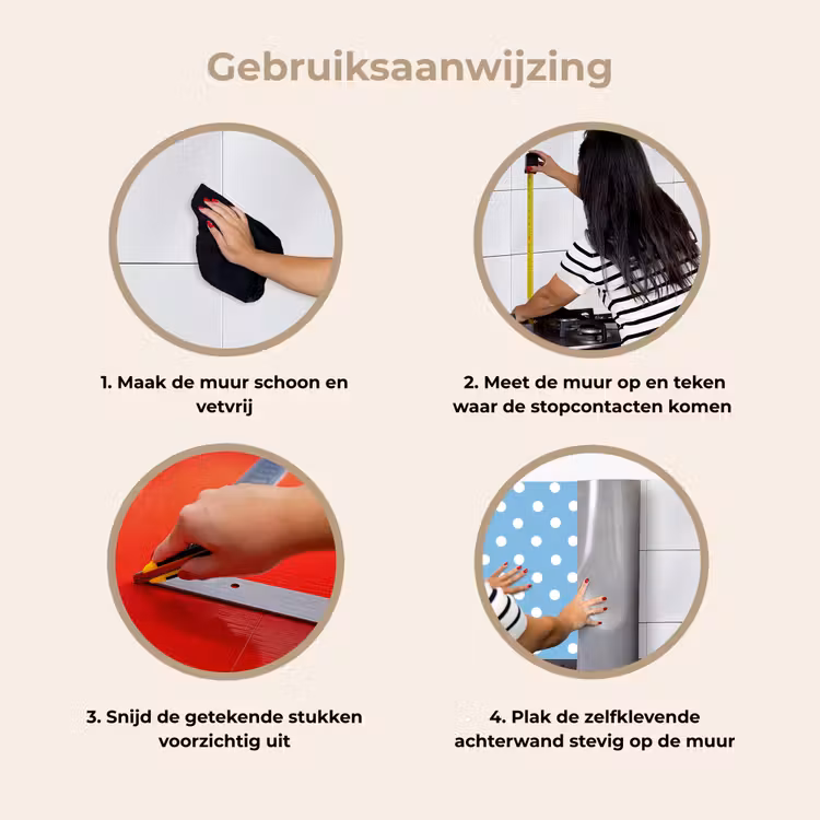 Keuken achterwand - Polka - Dots - Blauw — 7