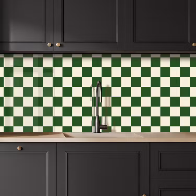 Keuken achterwand - Schaakbord - Patroon - Groen — 6
