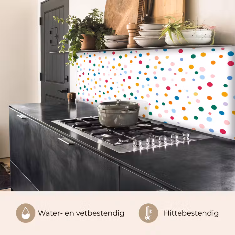 Keuken achterwand - Stippen - Speels - Kleurrijk — 3